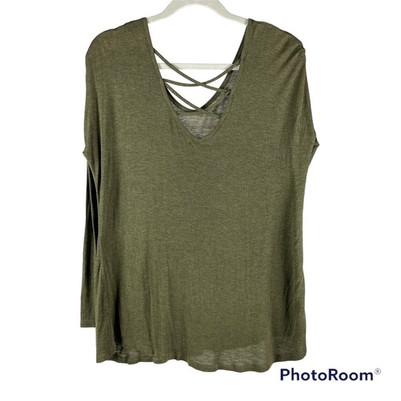 Ultra Flirt Hunter Green Blouse Woman’s Size XL - Picture 1 of 7